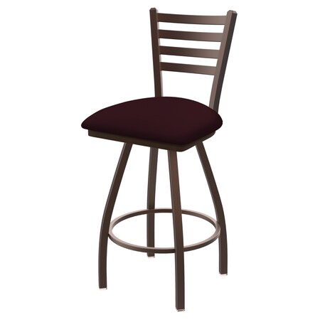 Holland Bar Stool Co 36" Swivel X-Tall Bar Stool, Brnz Finish, Canter Bordeaux Seat X410